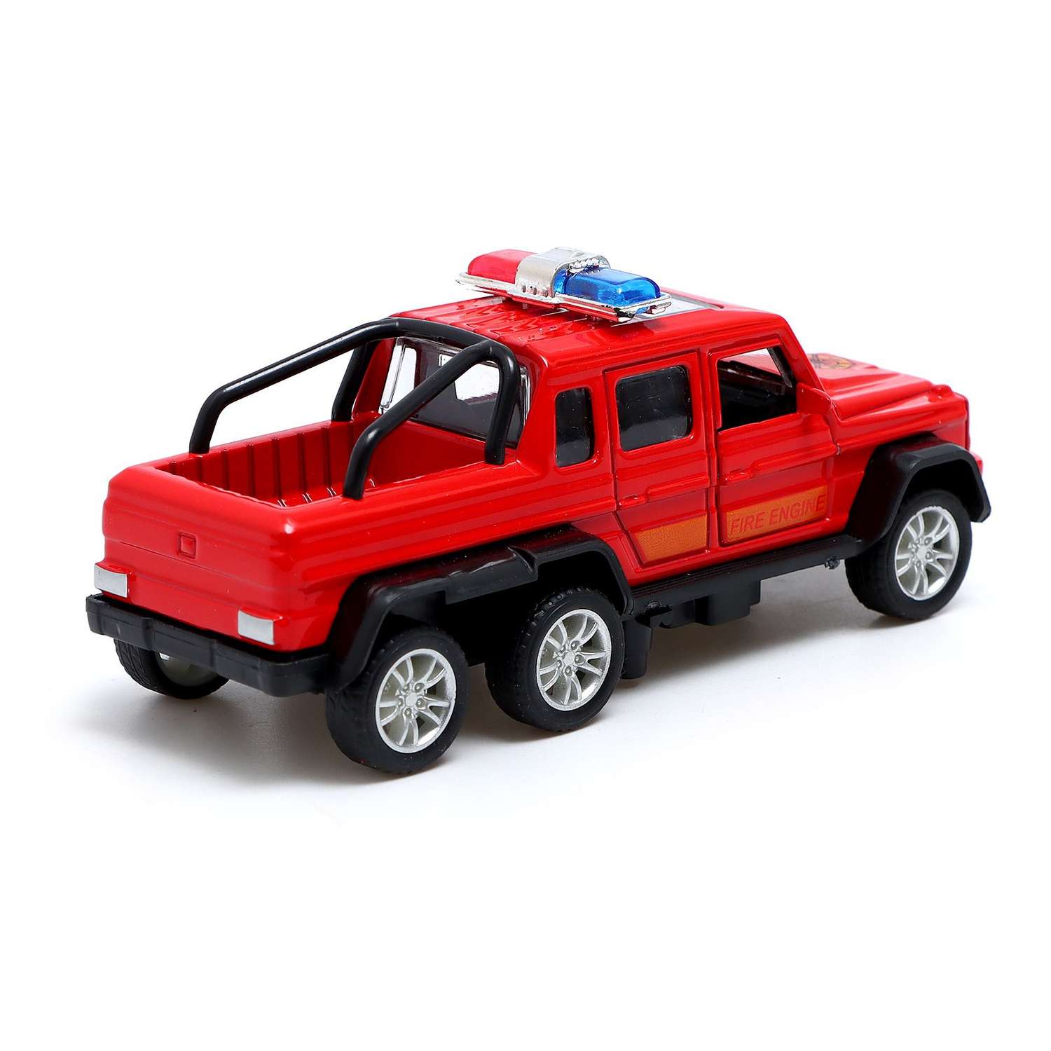 Машина Автоград металлическая «Джип 6X6 спецслужбы» 1:32 инерция цвет красный 7668741 - фото 4