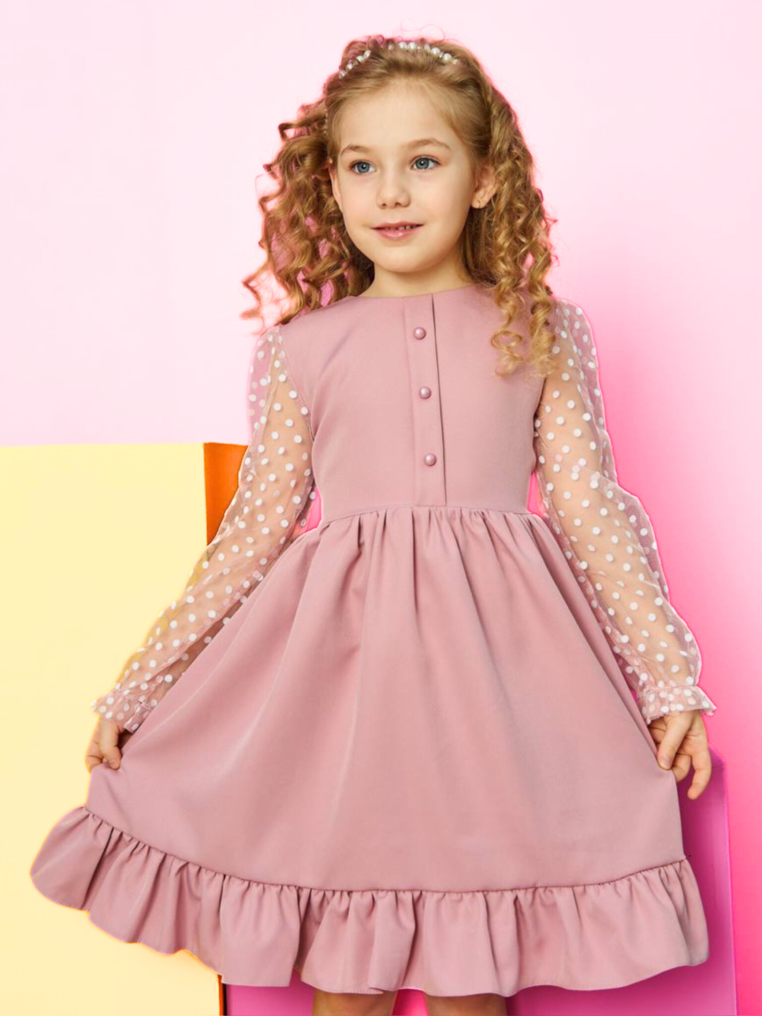 Платье Sofisha kids Plat.barbie-pudra - фото 2