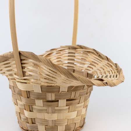 Корзина плетеная Азалия Декор Шляпа из бамбука D15x14/10xH33см натурального цвета