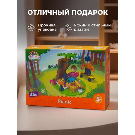 Конструктор kids bricks пикник 45 деталей