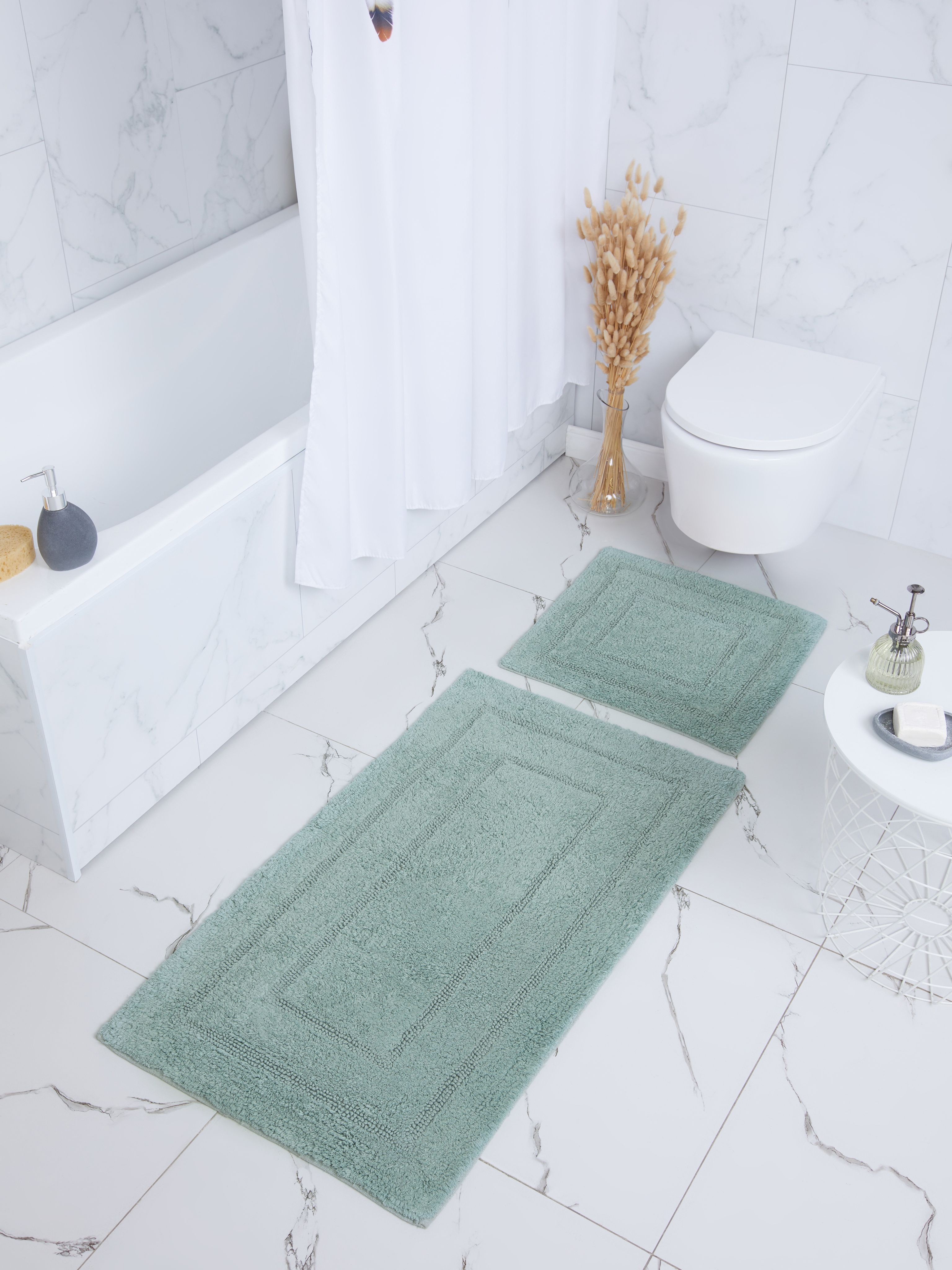 Набор ковриков Arya Home Collection для ванной и туалета 60х100 50х50 Klementin - фото 2