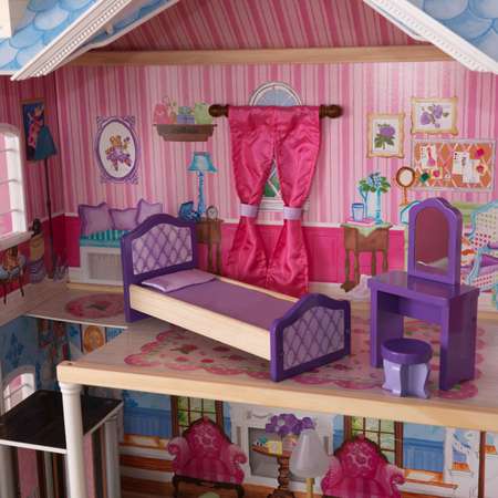 Кукольный домик  KidKraft Мечта с мебелью 14 предметов свет звук 65823_KE