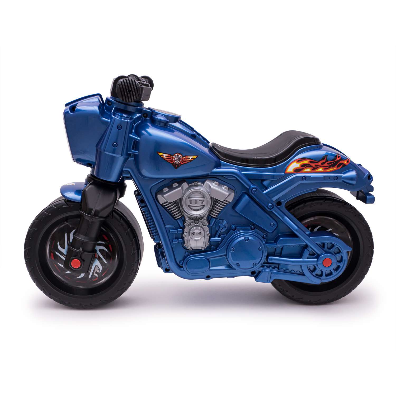 Мотоцикл-каталка ORION TOYS МП перламутровый синий - фото 1