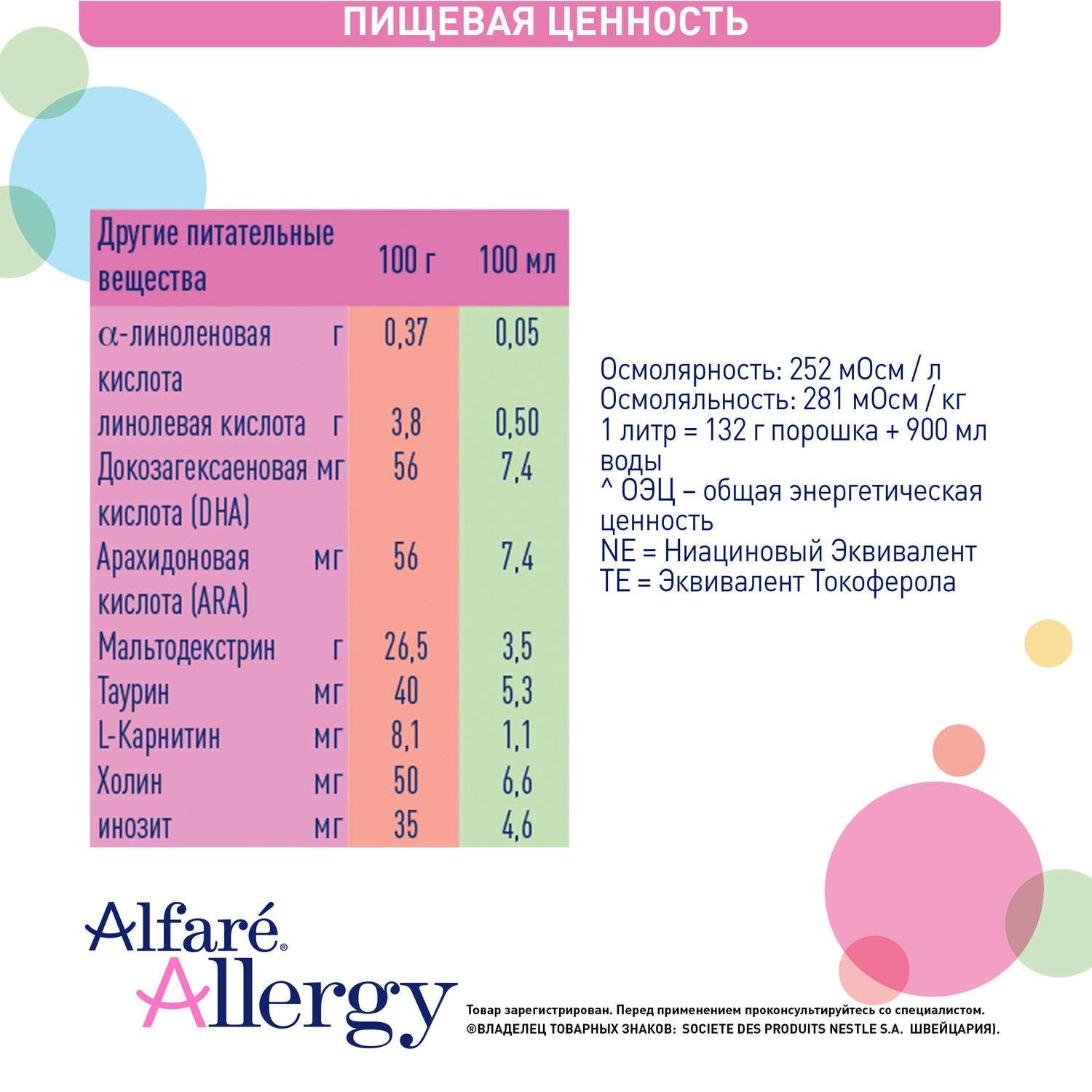 Смесь Nestle Alfare Allergy 400г с 0месяцев - фото 8