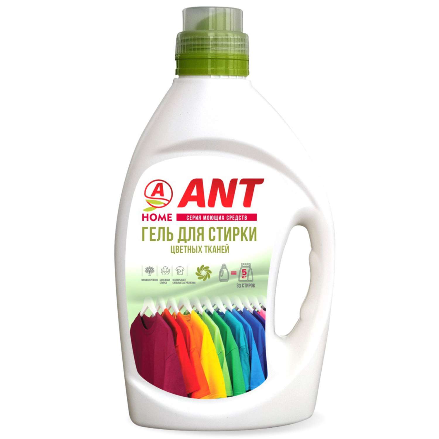 Жидкое гель-средство ANT для стирки цветного белья 2 литра - фото 1