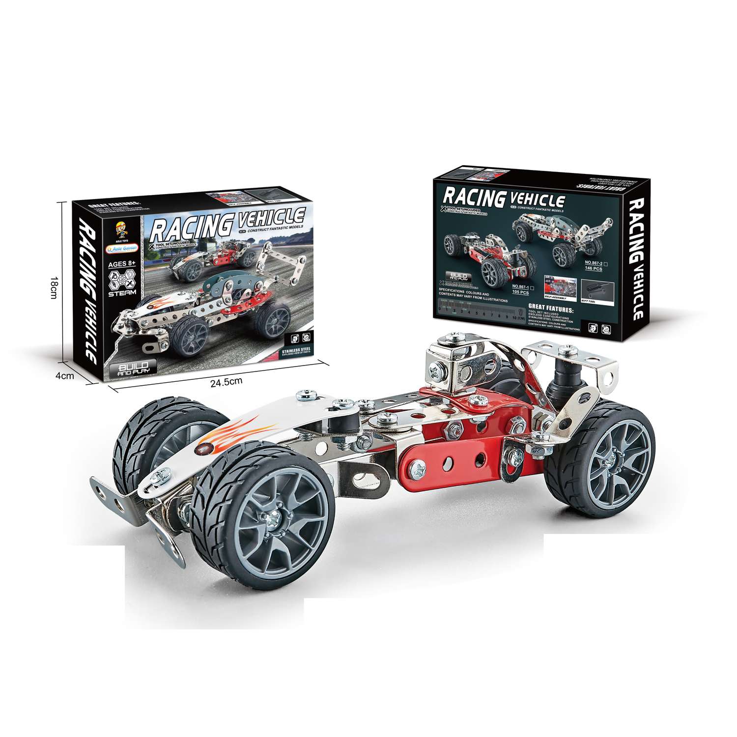 Конструктор AOLE TOYS Гоночный автомобиль 105 элементов YS0369479 - фото 1