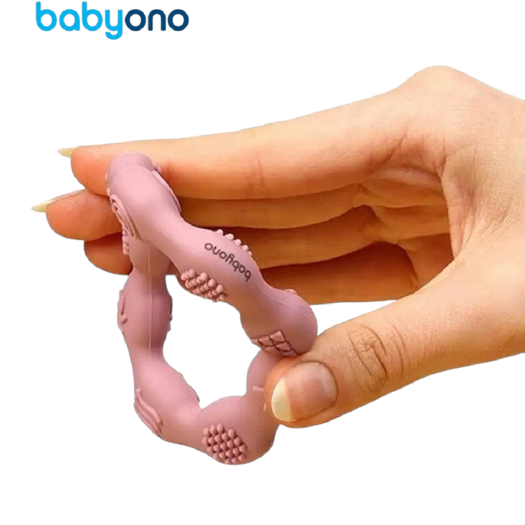 Прорезыватель Babyono силиконовый RING желтый - фото 12