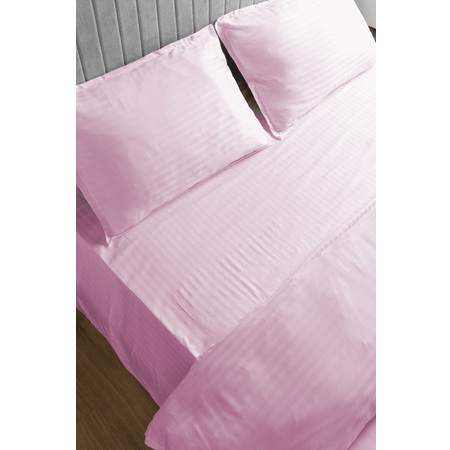 Комплект постельного белья LELIT 2-х спальный 100% страйп-сатин 145гр/м2 светло-розовый
