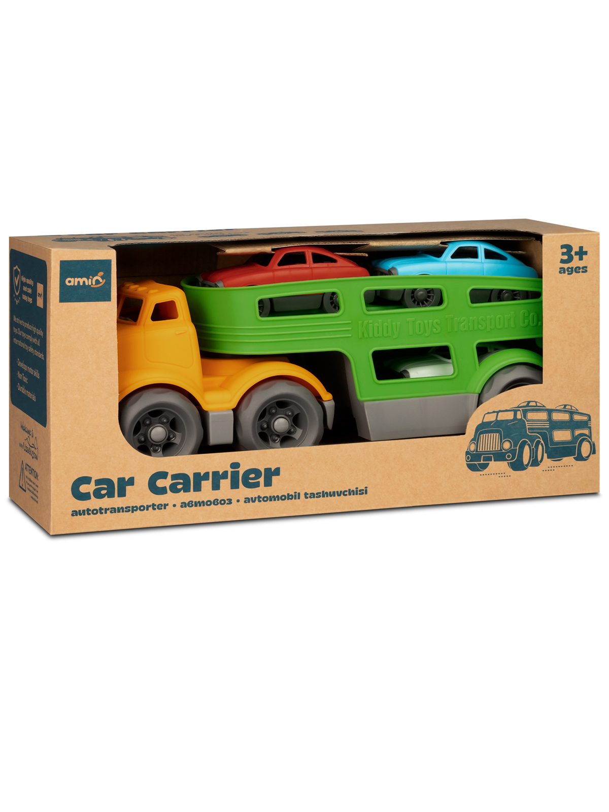 Машинка ДЖАМБО Трейлер оранжево-зеленый в коробке JB5300603 - фото 21