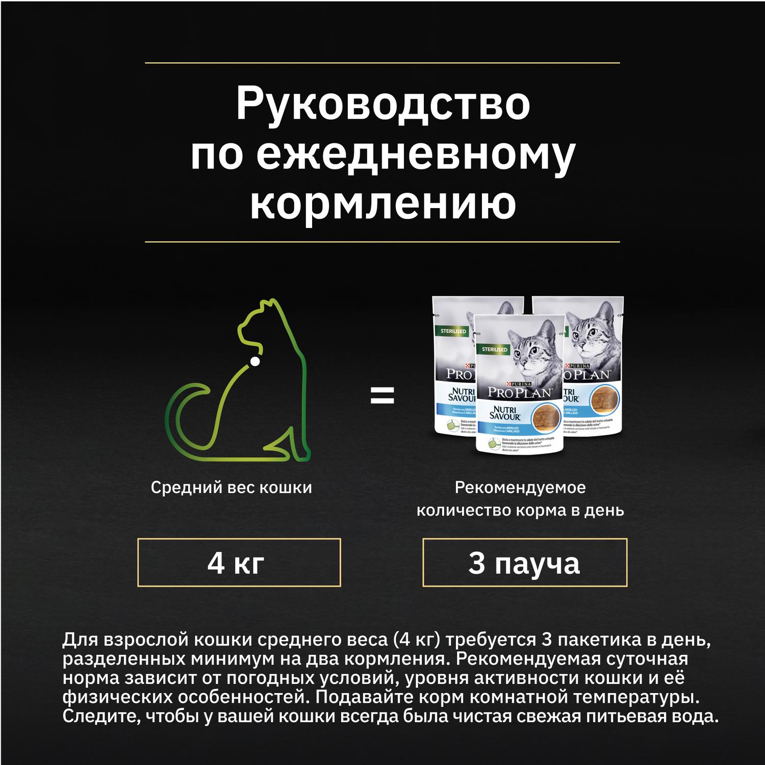 Корм для кошек PRO PLAN стерилизованных треска паштет 85г - фото 7