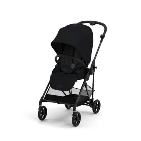 Коляская детская Cybex Melio Carbon Moon Black с дождевиком