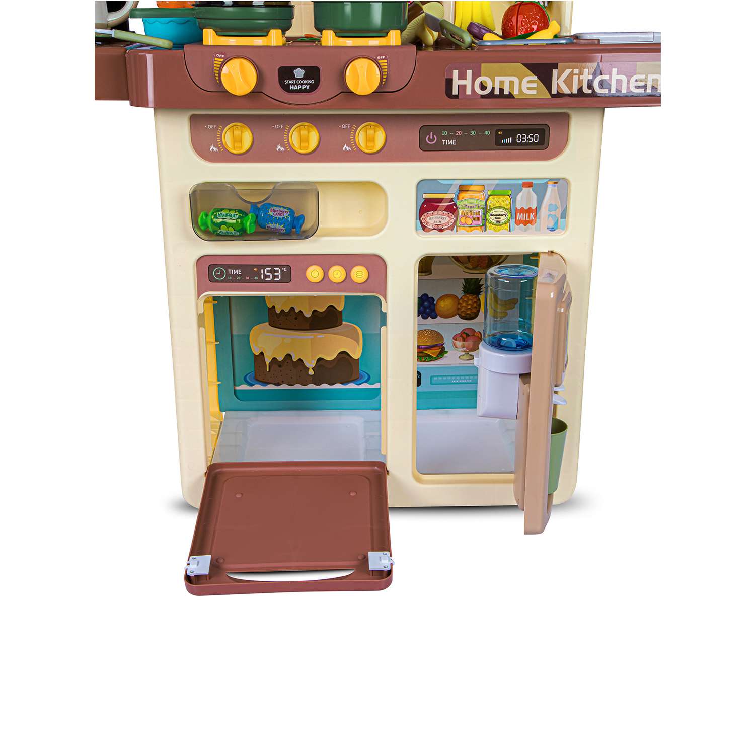 Игровой набор детский AMORE BELLO Кухня со световыми и звуковыми эффектами паром кран-помпа - фото 14