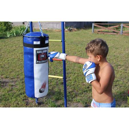 Мешок боксерский Харламов-Спорт Росомаха 15 кг сине-белая
