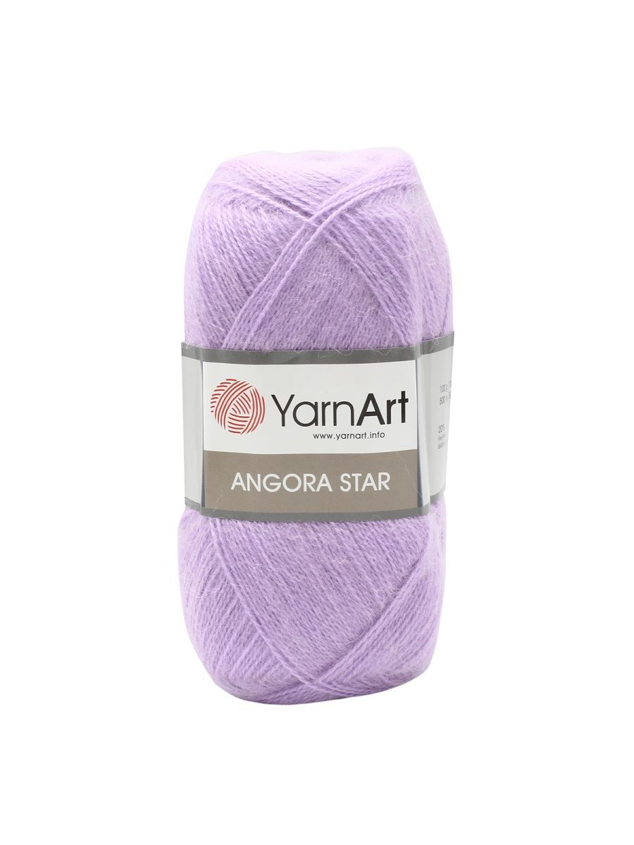 Пряжа YarnArt Angora Star тонкая полушерстяная 100 г 500 м 9560 нежно-сиреневый 5 мотков - фото 6