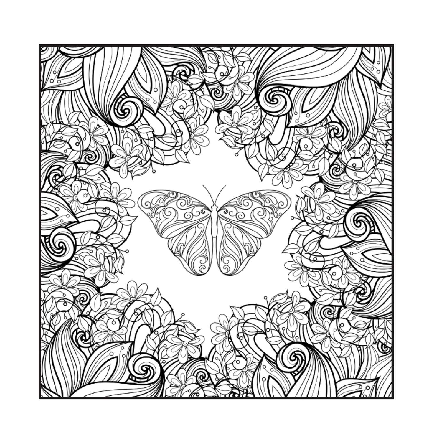 Раскраска Полет бабочки Рисунки для медитаций - фото 9