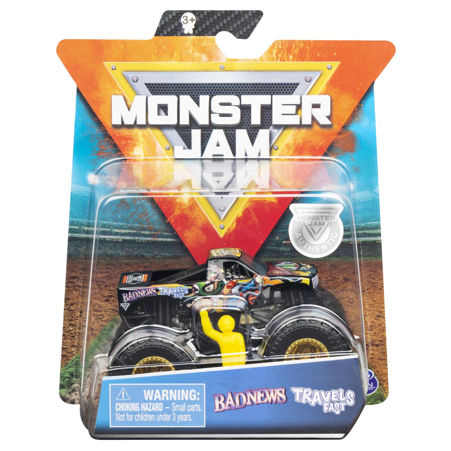 Машинка Monster Jam 1:64 BadNews Travels Fast 6044941/20116895 6044941 - фото 2