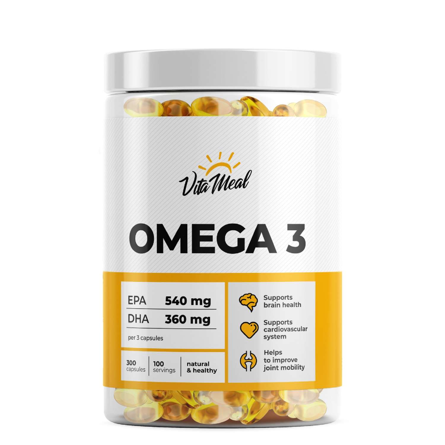 Биологически активная добавка VitaMeal Омега-3 1000 мг 300 капсул - фото 1