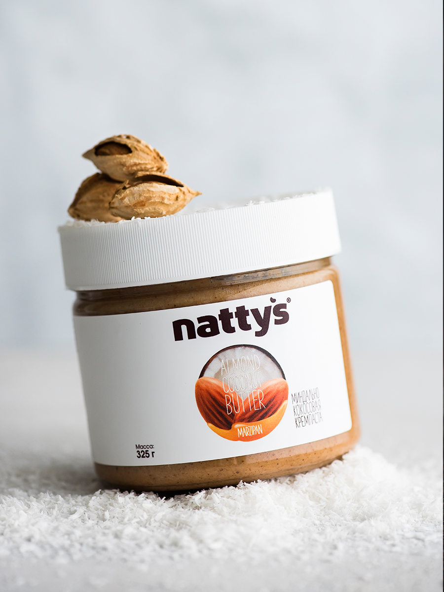 Паста миндально - кокосовая Nattys Marzipan с мёдом 325 г - фото 6