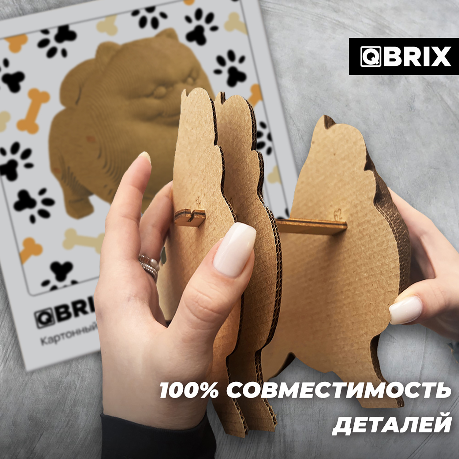 Конструктор QBRIX 3D картонный Шпиц 20023 20023 - фото 4