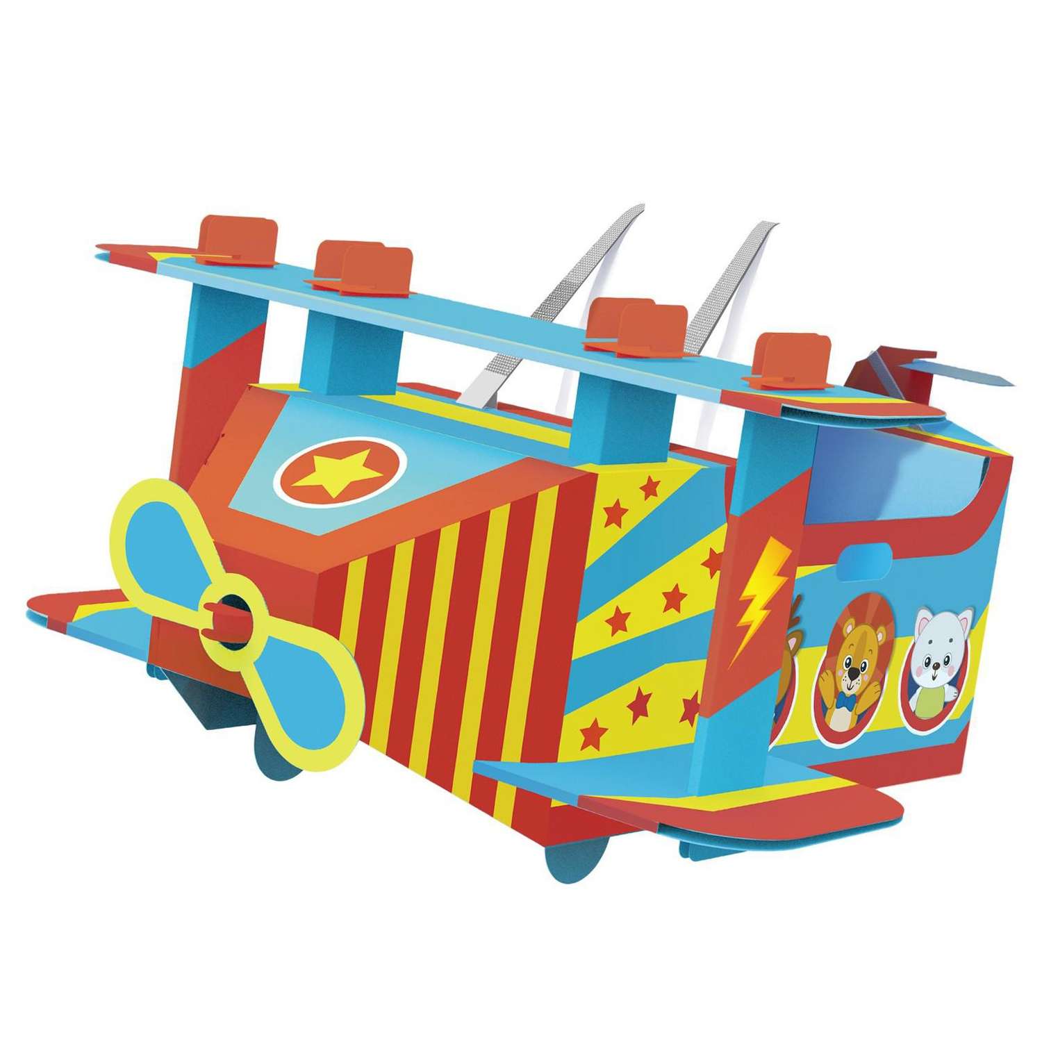 Конструктор 3D Zabiaka Самолёт весёлые зверята - фото 1