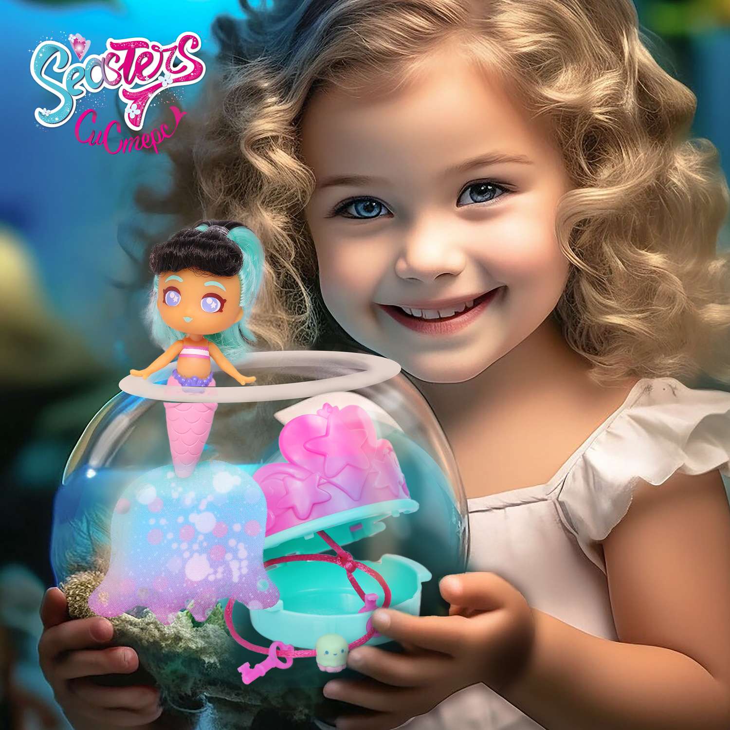 Кукла-сюрприз SEASTERS СиСтерс Принцесса русалка Джоли набор с аксессуарами и питомцем EAT15300 - фото 1