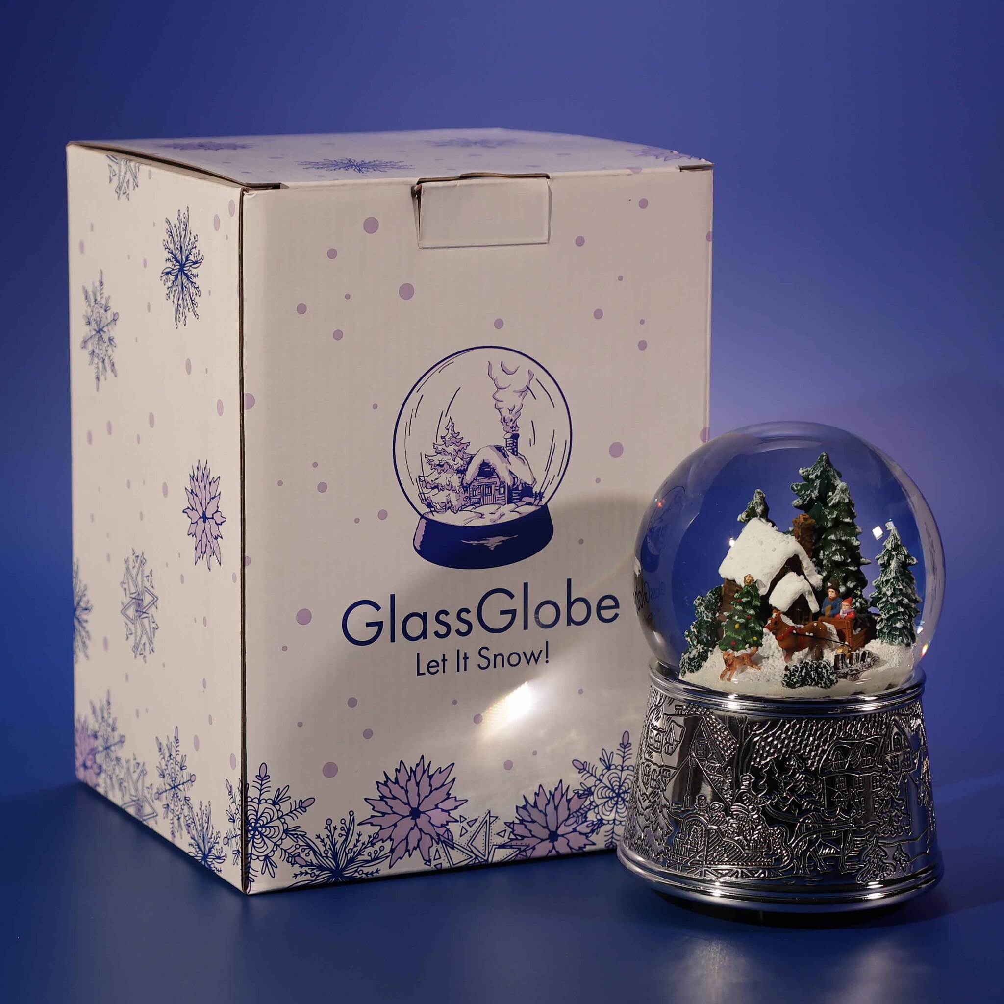 Стеклянный снежный шар Glassglobe Новогодняя метель - фото 6