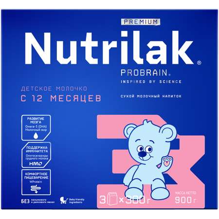 Смесь молочная Nutrilak Premium 3 900г с 12месяцев