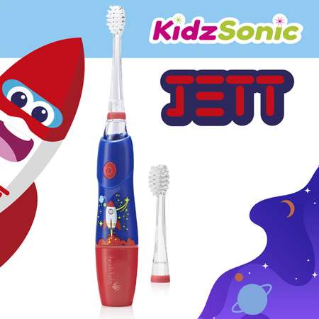 Зубная щетка электрическая Brush-Baby KidzSonic звуковая Ракета от 3 лет