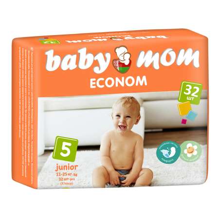 Подгузники детские дневные Baby Mom ECONOM BABY MOM 11-25 кг 96 шт