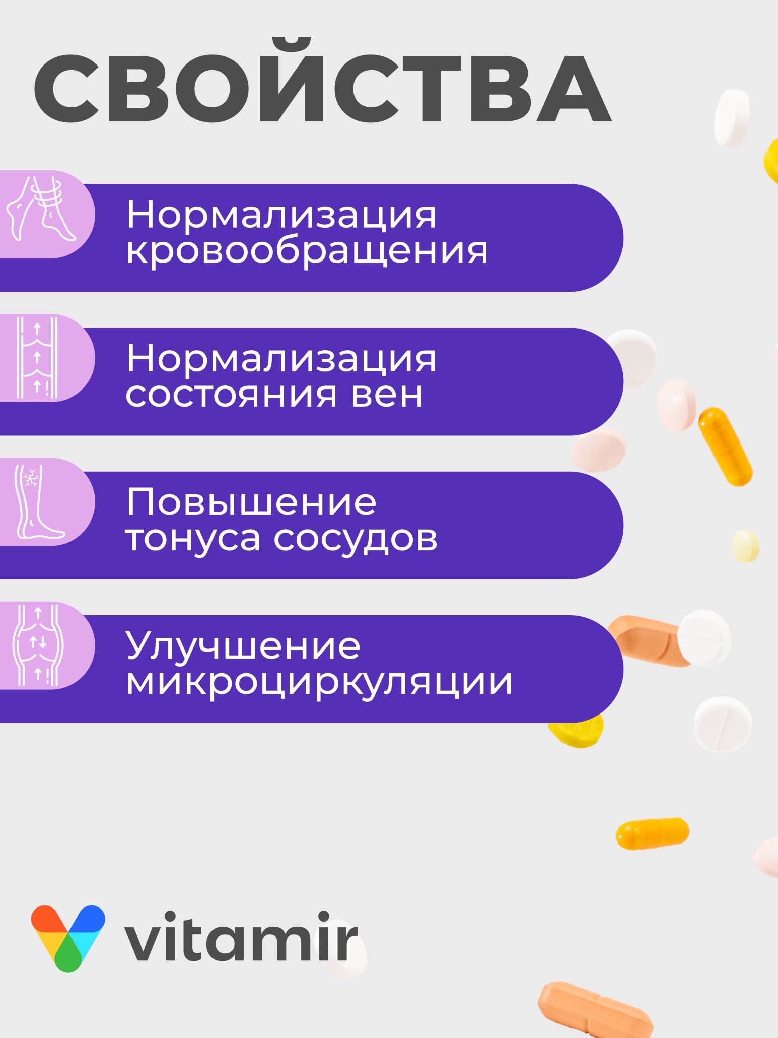 БАД для вен и сосудов VITAMIR для вен и сосудов - фото 2