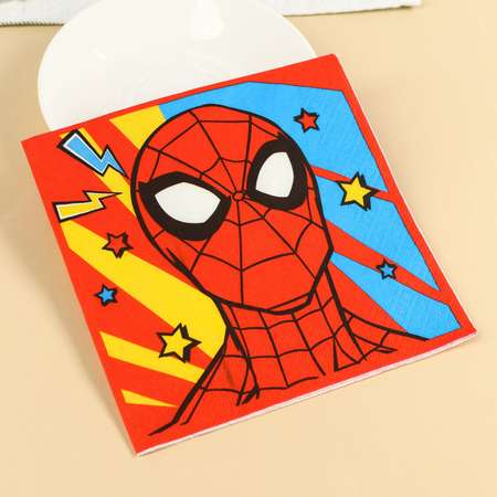 Салфетки MARVEL бумажные Человек-паук 33х33 см 20 шт. 3-х слойные