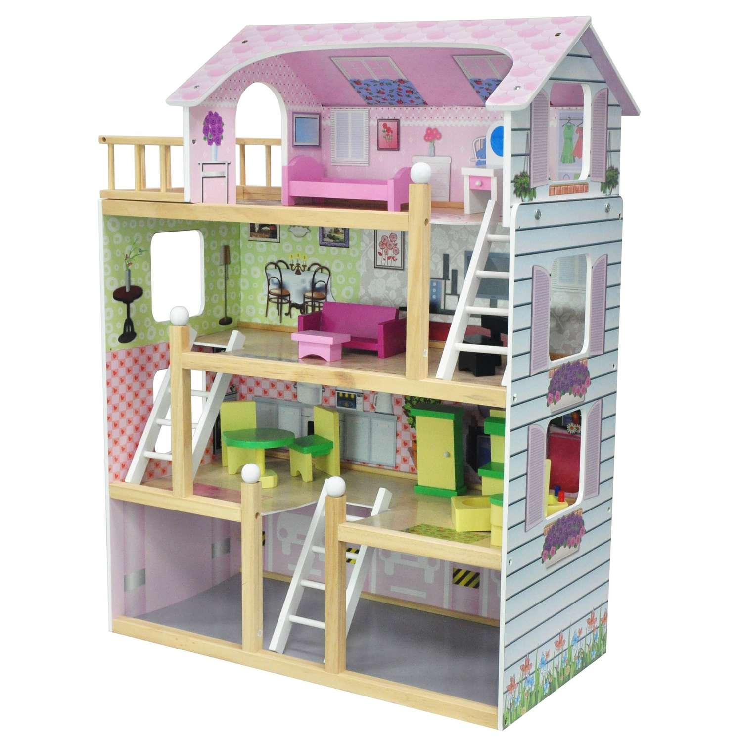 Кукольный домик Ocie с комплектом мебели OC-DH-003