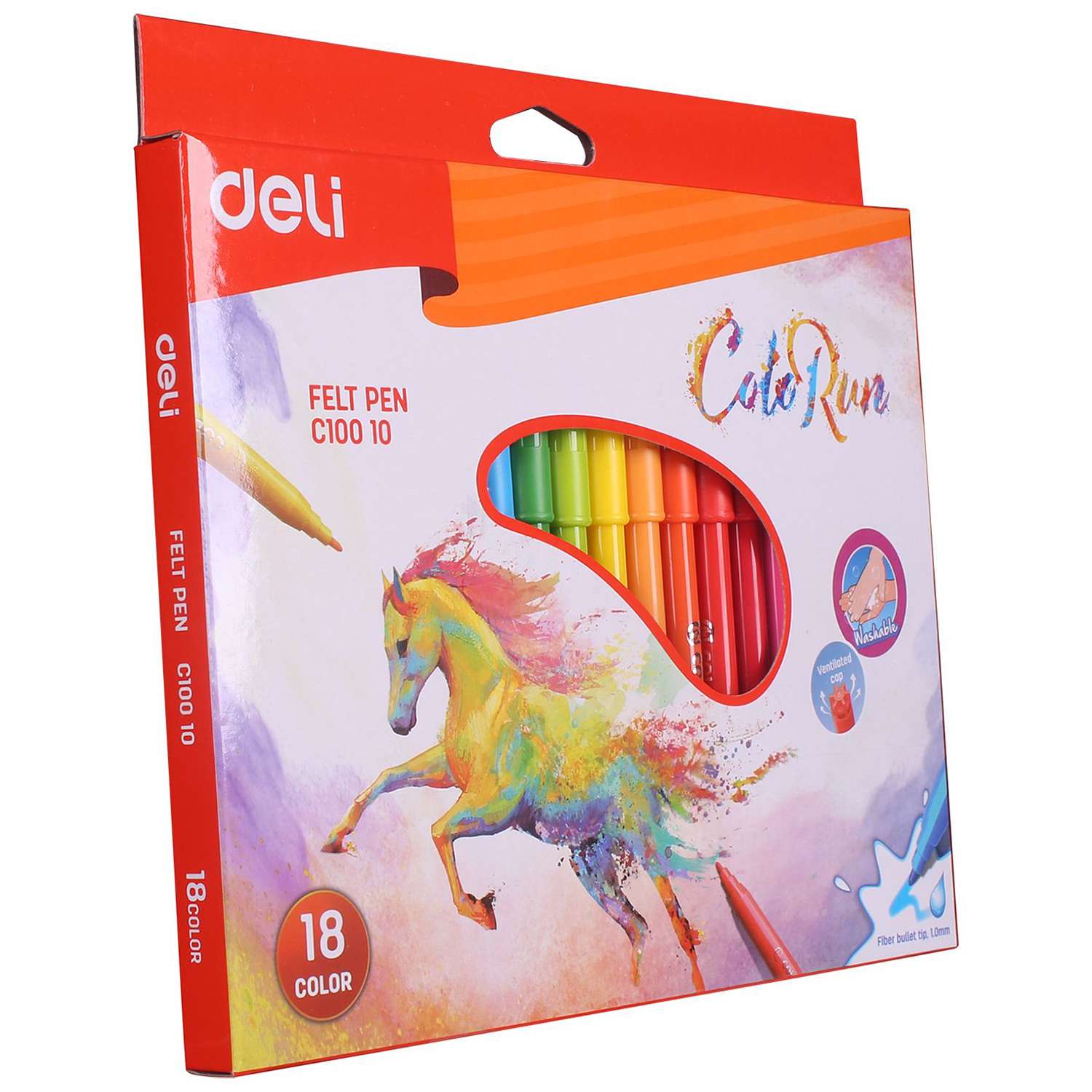 Фломастеры Deli ColoRun 18цветов EC10010 - фото 2