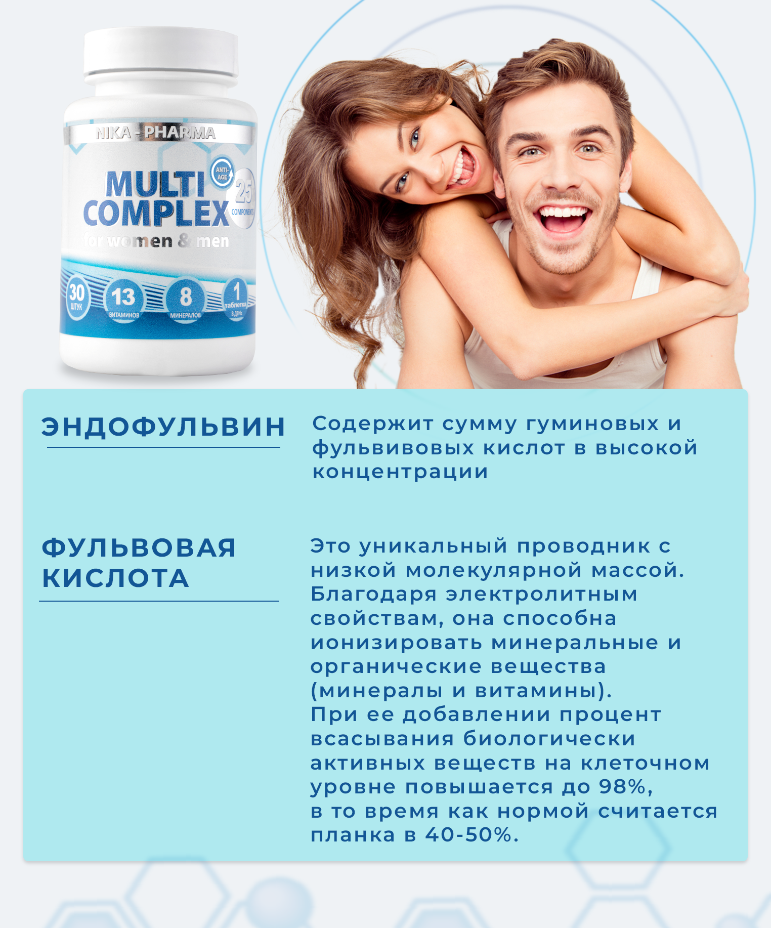 Комплекс витаминов NIKA-PHARMA и минералов и для женщин и мужчин - фото 8