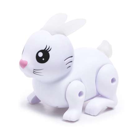 Кролик Sima-Land Белый со светом и звуком работает от батареек