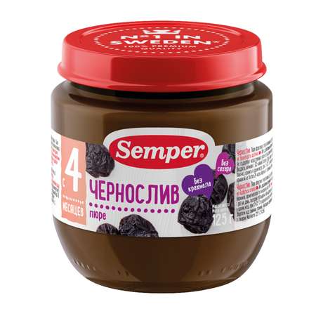 Пюре Semper чернослив 125г с 4месяцев