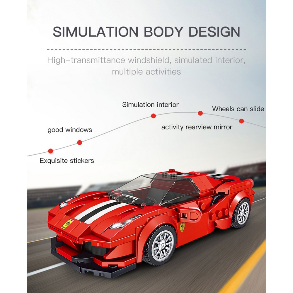 Конструктор Mould King 27006 Ferrari 488 GTB 329 деталей - фото 11