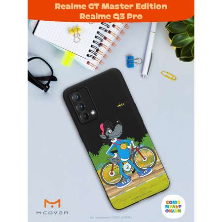 Силиконовый чехол Mcover для смартфона Realme GT Master Edition Q3 Pro Союзмультфильм Волк и велосипед