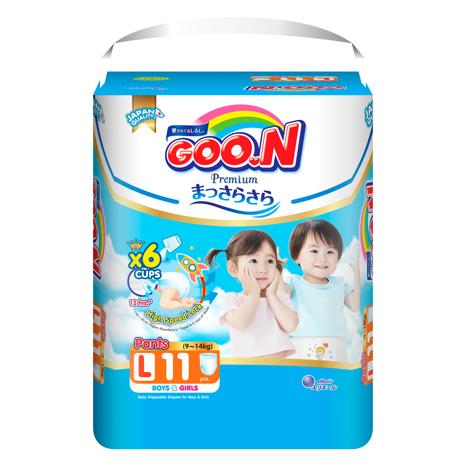 Подгузники-трусики Goon L 9-14кг 11шт - фото 1