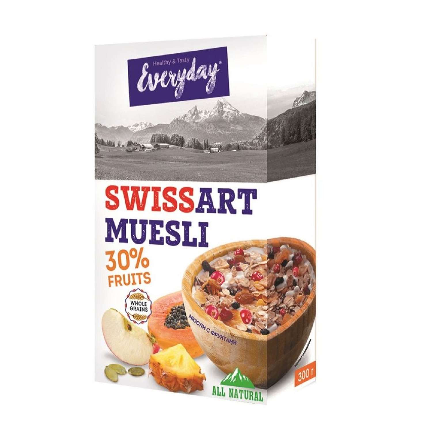Мюсли Everyday Swiss art muesli с фруктами 300 г - фото 1