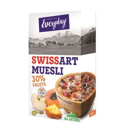 Мюсли Everyday Swiss art muesli с фруктами 300 г