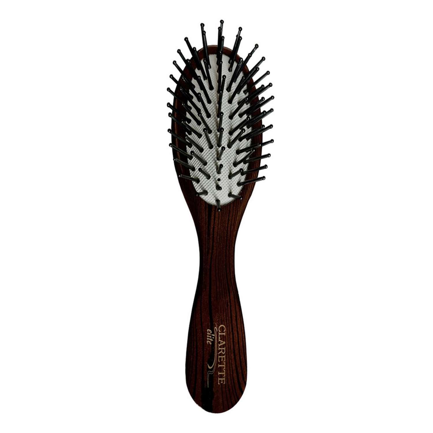 Расческа для волос Clarette деревянная с пластиковыми зубьями компактная - фото 1