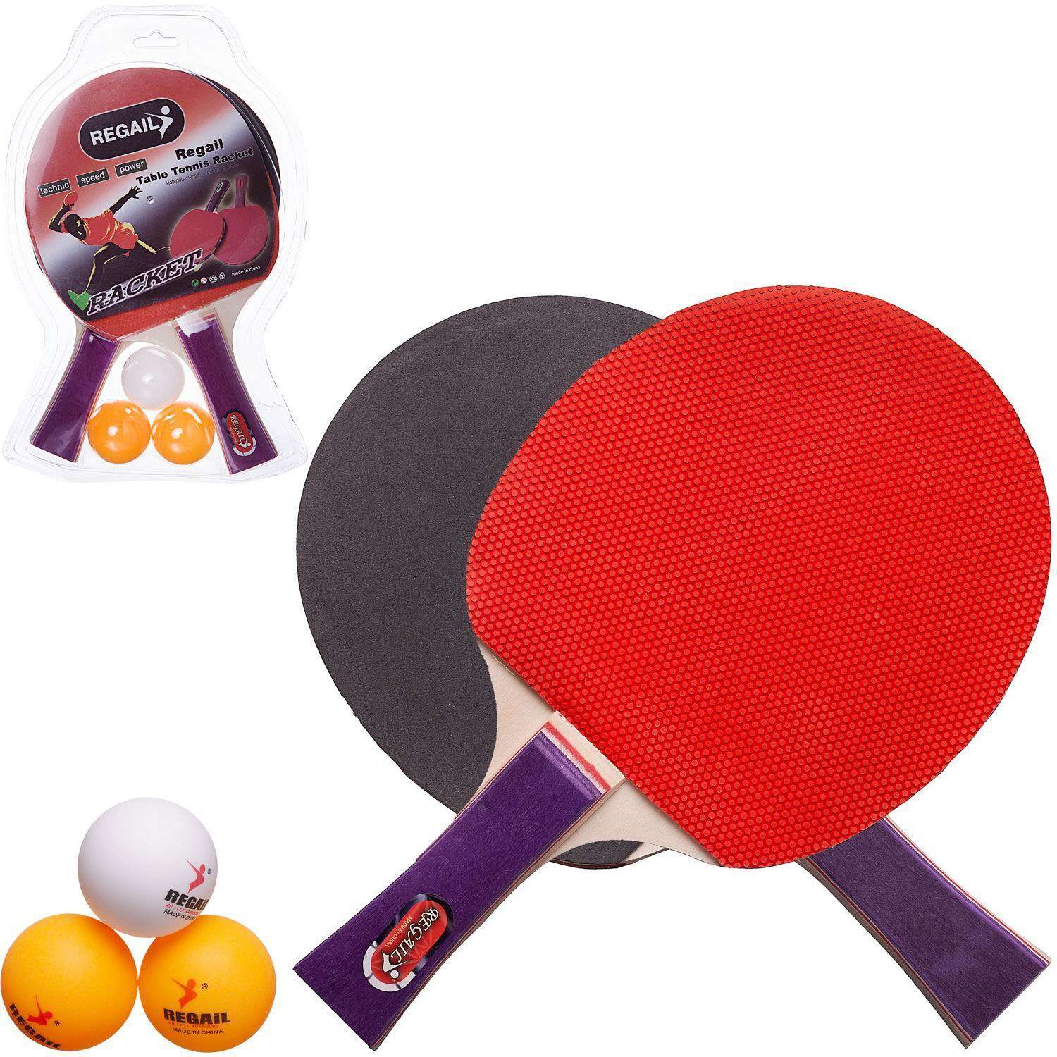 Настольный теннис Junfa Пингпонг 2 ракетки 3 шарика - фото 2