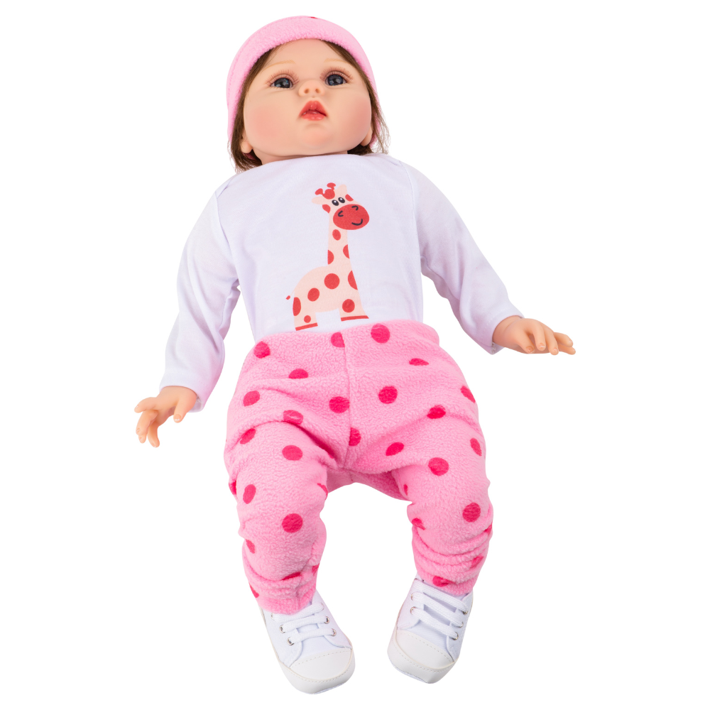 Кукла Пупс Реборн NRAVIZA Детям мягконабивная 55 см с одеждой и аксессуарами NR0096 - фото 11