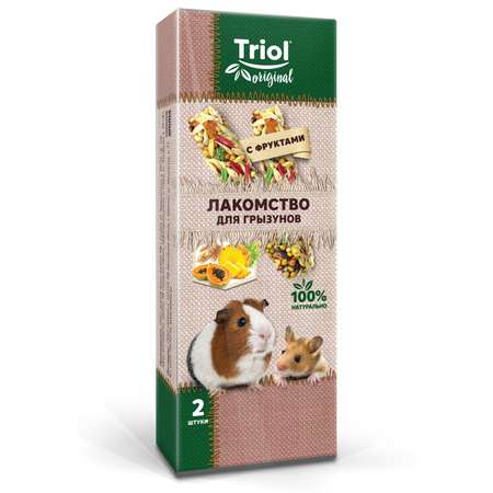 Лакомство для грызунов Triol Original с фруктами 2шт 50г