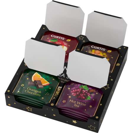 Набор чая Curtis Winter Tea Set 24 пакетика 4 вкуса подарочная упаковка