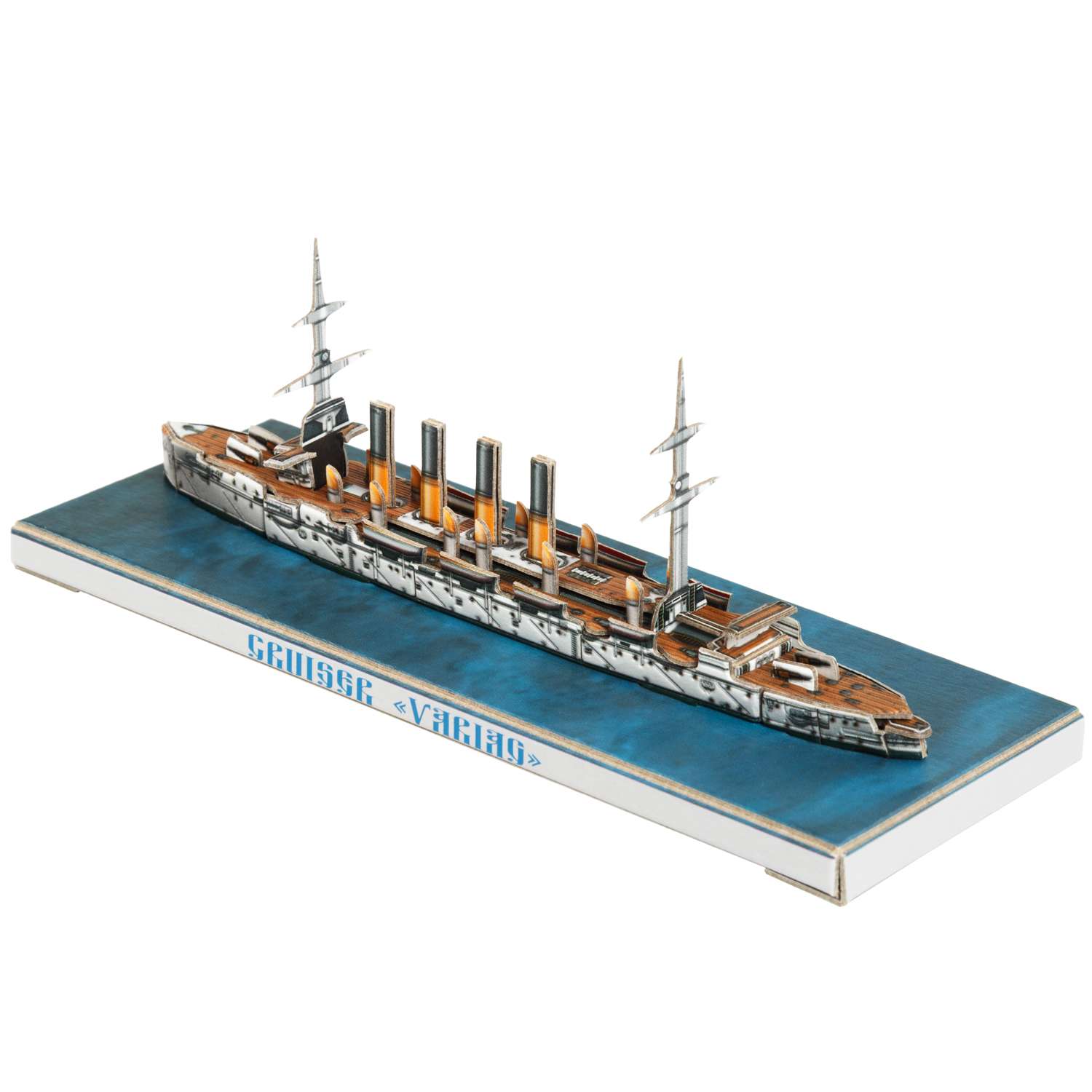 Сборная модель Умная бумага Города в миниатюре Крейсер Варяг 498 498 - фото 2