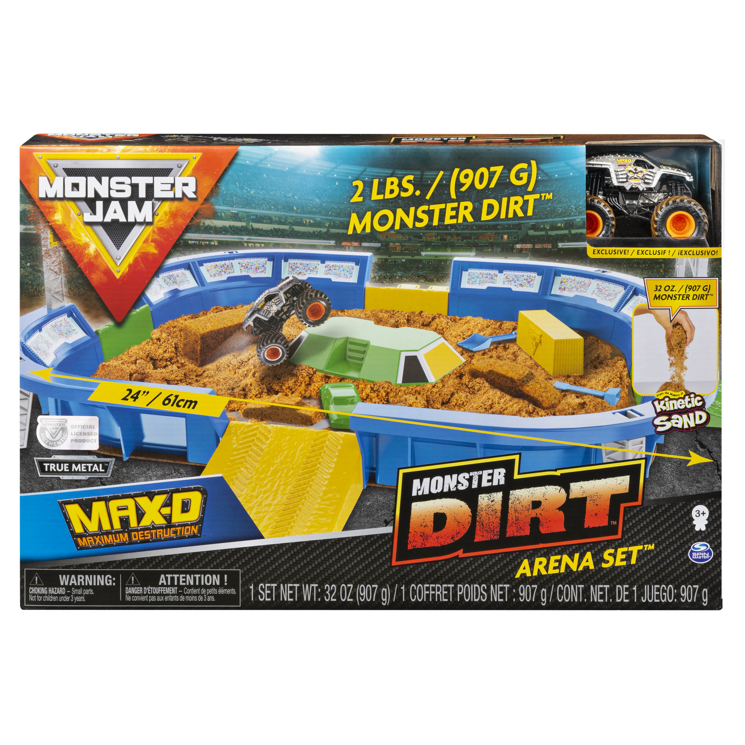 Набор игровой Monster Jam Арена+машинка+кинетический песок 6046704 купить  по цене 49 ₽ в интернет-магазине Детский мир