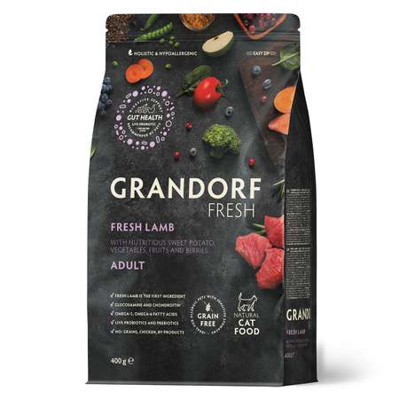 Корм для кошек GRANDORF FRESH 0.4 кг ягненок (для домашних)