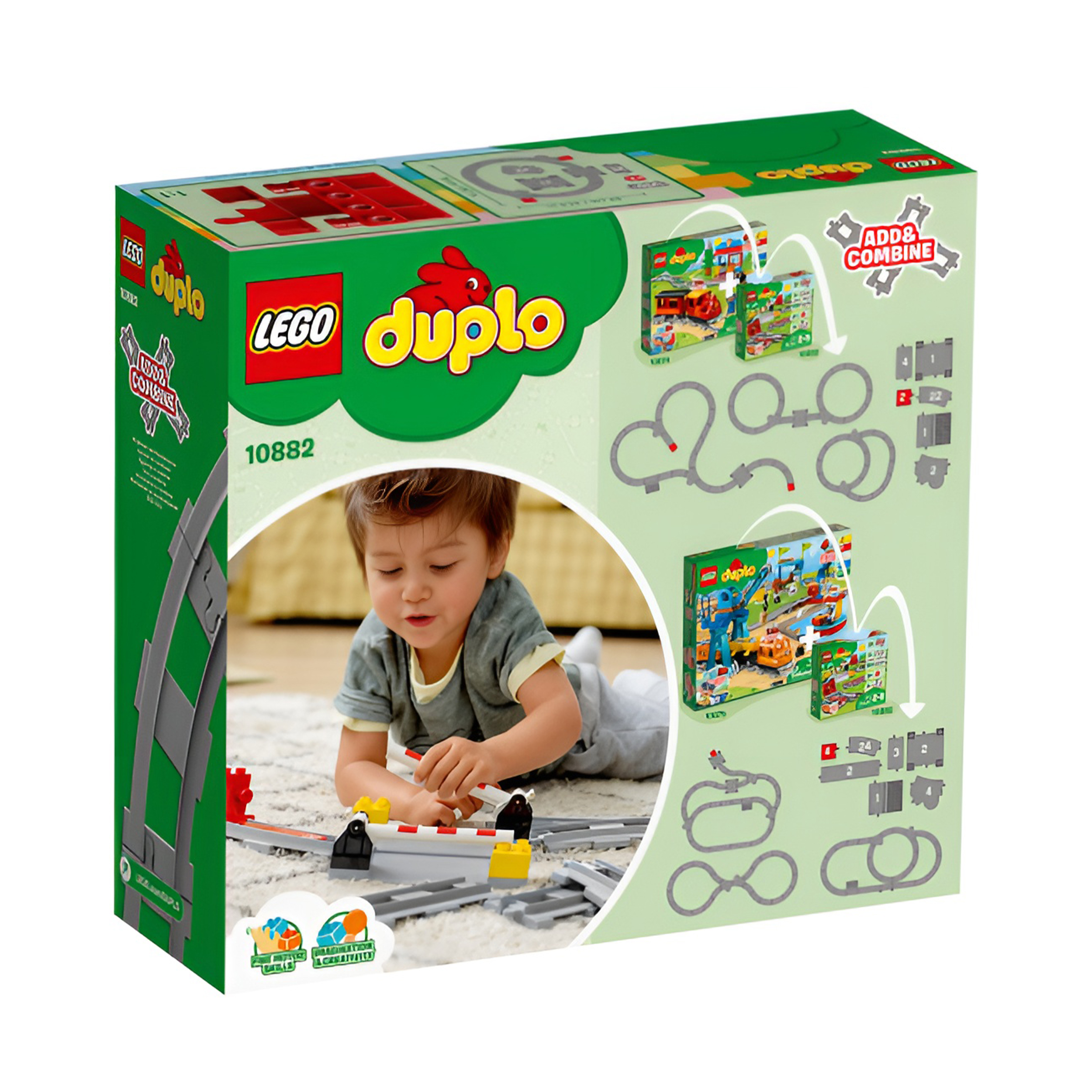 Конструктор LEGO DUPLO Town Рельсы 10882 купить по цене 4452 ₽ в  интернет-магазине Детский мир